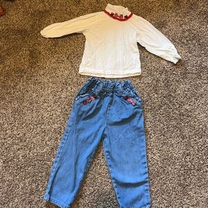 Vintage 90s Toddler 2T Sparkle Set